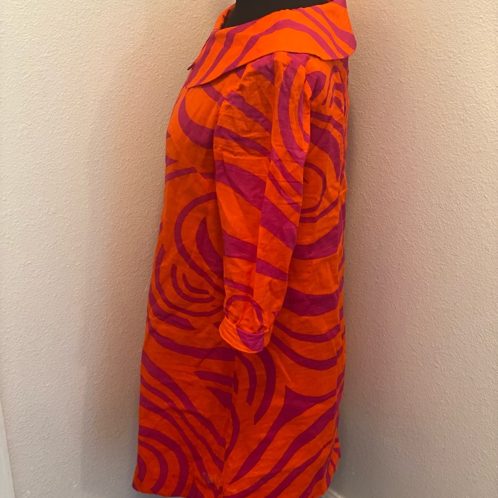 LaRoque for Belk Pink Orange Shawl Collar Dress Peter Pan Collar 50s 50s Retro 6 - Picture 14 of 14